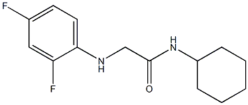 N-cyclohexyl-2-[(2,4-difluorophenyl)amino]acetamide,,结构式