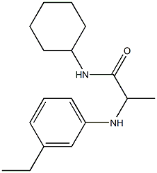 N-cyclohexyl-2-[(3-ethylphenyl)amino]propanamide,,结构式