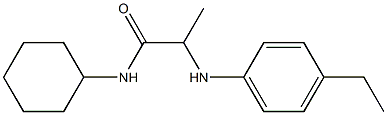 N-cyclohexyl-2-[(4-ethylphenyl)amino]propanamide,,结构式