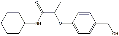 N-cyclohexyl-2-[4-(hydroxymethyl)phenoxy]propanamide 结构式