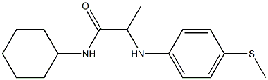N-cyclohexyl-2-{[4-(methylsulfanyl)phenyl]amino}propanamide 化学構造式