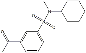 N-cyclohexyl-3-acetyl-N-methylbenzene-1-sulfonamide,,结构式