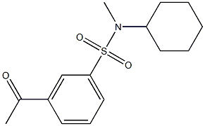 N-cyclohexyl-3-acetyl-N-methylbenzene-1-sulfonamide Structure