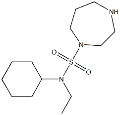 N-cyclohexyl-N-ethyl-1,4-diazepane-1-sulfonamide 化学構造式