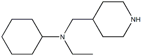 N-cyclohexyl-N-ethyl-N-(piperidin-4-ylmethyl)amine,,结构式