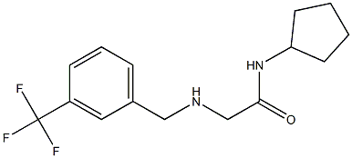 N-cyclopentyl-2-({[3-(trifluoromethyl)phenyl]methyl}amino)acetamide,,结构式