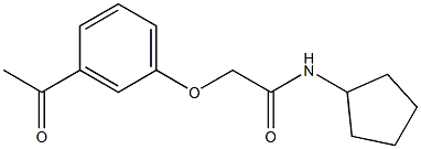 N-cyclopentyl-2-(3-acetylphenoxy)acetamide Struktur