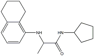 N-cyclopentyl-2-(5,6,7,8-tetrahydronaphthalen-1-ylamino)propanamide,,结构式