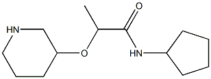 N-cyclopentyl-2-(piperidin-3-yloxy)propanamide 结构式