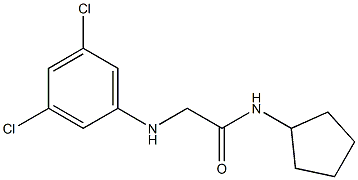 N-cyclopentyl-2-[(3,5-dichlorophenyl)amino]acetamide Structure