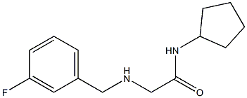 N-cyclopentyl-2-{[(3-fluorophenyl)methyl]amino}acetamide