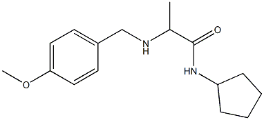 N-cyclopentyl-2-{[(4-methoxyphenyl)methyl]amino}propanamide 结构式