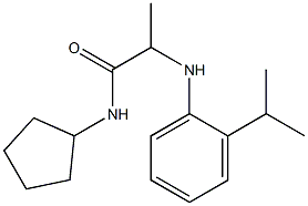 N-cyclopentyl-2-{[2-(propan-2-yl)phenyl]amino}propanamide,,结构式