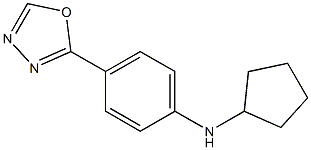 N-cyclopentyl-4-(1,3,4-oxadiazol-2-yl)aniline 化学構造式