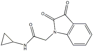 N-cyclopropyl-2-(2,3-dioxo-2,3-dihydro-1H-indol-1-yl)acetamide,,结构式