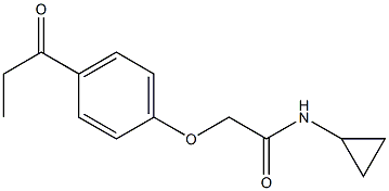 N-cyclopropyl-2-(4-propionylphenoxy)acetamide Structure