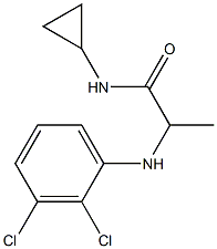 N-cyclopropyl-2-[(2,3-dichlorophenyl)amino]propanamide 结构式