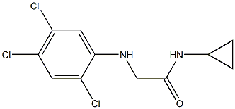 N-cyclopropyl-2-[(2,4,5-trichlorophenyl)amino]acetamide 化学構造式
