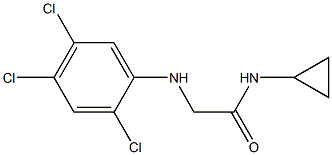 N-cyclopropyl-2-[(2,4,5-trichlorophenyl)amino]acetamide Structure