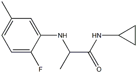 N-cyclopropyl-2-[(2-fluoro-5-methylphenyl)amino]propanamide Struktur