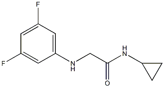 N-cyclopropyl-2-[(3,5-difluorophenyl)amino]acetamide,,结构式