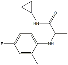 N-cyclopropyl-2-[(4-fluoro-2-methylphenyl)amino]propanamide Struktur