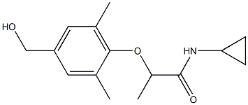 N-cyclopropyl-2-[4-(hydroxymethyl)-2,6-dimethylphenoxy]propanamide Structure