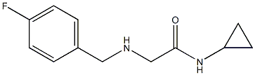 N-cyclopropyl-2-{[(4-fluorophenyl)methyl]amino}acetamide 化学構造式