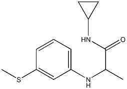 N-cyclopropyl-2-{[3-(methylsulfanyl)phenyl]amino}propanamide,,结构式