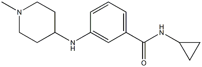 N-cyclopropyl-3-[(1-methylpiperidin-4-yl)amino]benzamide,,结构式