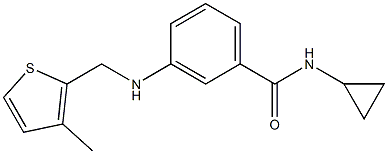 N-cyclopropyl-3-{[(3-methylthiophen-2-yl)methyl]amino}benzamide Structure