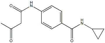 N-cyclopropyl-4-(3-oxobutanamido)benzamide 化学構造式