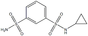 N-cyclopropylbenzene-1,3-disulfonamide Structure