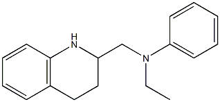 N-ethyl-N-(1,2,3,4-tetrahydroquinolin-2-ylmethyl)aniline 化学構造式