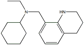 N-ethyl-N-(1,2,3,4-tetrahydroquinolin-8-ylmethyl)cyclohexanamine 化学構造式