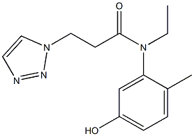 N-ethyl-N-(5-hydroxy-2-methylphenyl)-3-(1H-1,2,3-triazol-1-yl)propanamide Struktur