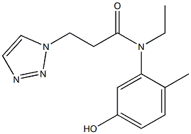 N-ethyl-N-(5-hydroxy-2-methylphenyl)-3-(1H-1,2,3-triazol-1-yl)propanamide,,结构式