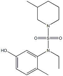 N-ethyl-N-(5-hydroxy-2-methylphenyl)-3-methylpiperidine-1-sulfonamide Structure