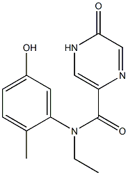N-ethyl-N-(5-hydroxy-2-methylphenyl)-5-oxo-4,5-dihydropyrazine-2-carboxamide 结构式