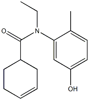 N-ethyl-N-(5-hydroxy-2-methylphenyl)cyclohex-3-ene-1-carboxamide Struktur