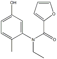 N-ethyl-N-(5-hydroxy-2-methylphenyl)furan-2-carboxamide 结构式