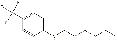 N-ヘキシル-4-(トリフルオロメチル)アニリン 化学構造式