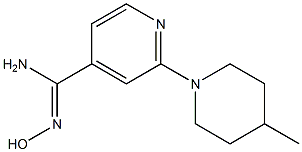 N'-hydroxy-2-(4-methylpiperidin-1-yl)pyridine-4-carboximidamide Struktur