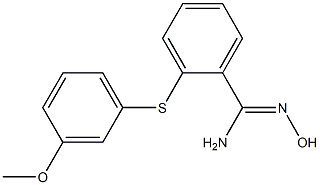 N'-hydroxy-2-[(3-methoxyphenyl)sulfanyl]benzene-1-carboximidamide|