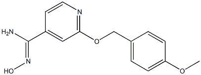 N'-hydroxy-2-[(4-methoxyphenyl)methoxy]pyridine-4-carboximidamide,,结构式