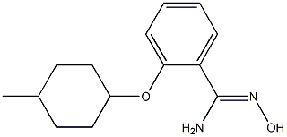 N'-hydroxy-2-[(4-methylcyclohexyl)oxy]benzene-1-carboximidamide,,结构式