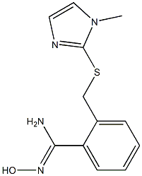 N'-hydroxy-2-{[(1-methyl-1H-imidazol-2-yl)sulfanyl]methyl}benzene-1-carboximidamide Structure