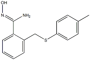 N'-hydroxy-2-{[(4-methylphenyl)sulfanyl]methyl}benzene-1-carboximidamide 结构式