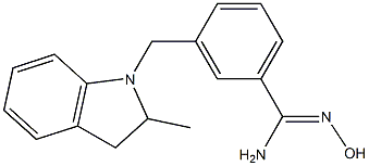 N'-hydroxy-3-[(2-methyl-2,3-dihydro-1H-indol-1-yl)methyl]benzene-1-carboximidamide|