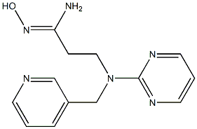 N'-hydroxy-3-[(pyridin-3-ylmethyl)(pyrimidin-2-yl)amino]propanimidamide,,结构式